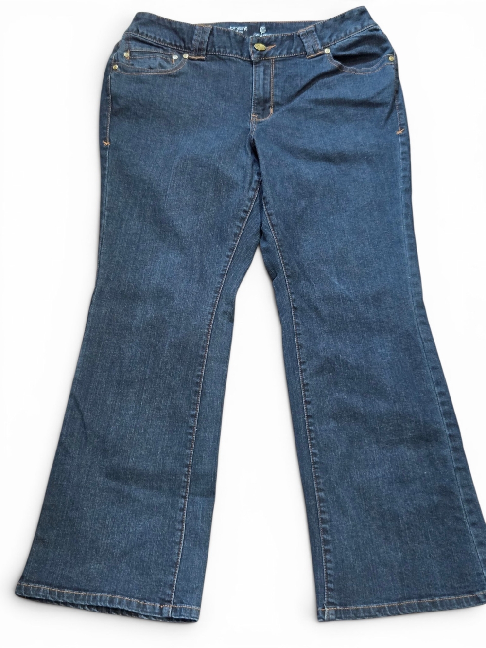 Lane Bryant Genius Fit Slim Boot Cut Jeans Medium Wash Blue Denim 14 Petite NWOT